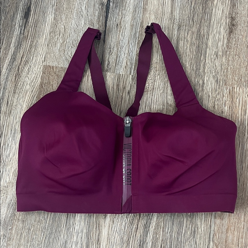 Victoria's Secret Plum Front-Zip Sports Bra